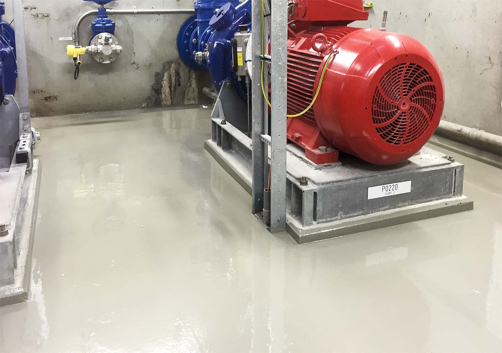 Industriele vloer met kunststof coating